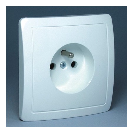 Gniazdo wtyczkowe z uziemieniem BGZ1e/11 białe