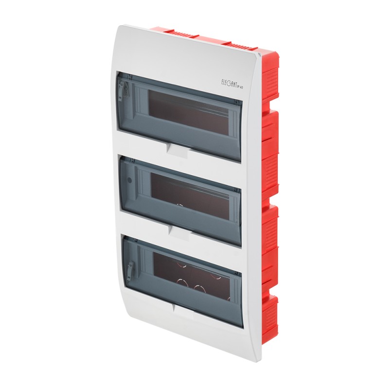 ELEGANT rozdzielnica podtynkowa 3x12 PE+N IP40 | Dymna | ELEKTRO-PLAST
