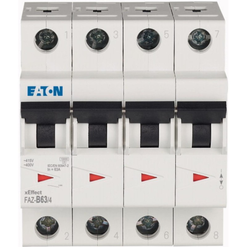 Wyłącznik nadprądowy 4P B 63A 15kA AC FAZ‑B63/4 279041
