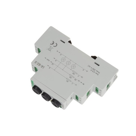 Trójfazowa lampka kontrolna z zabezpieczeniem (żółta-czerwona-zielona)