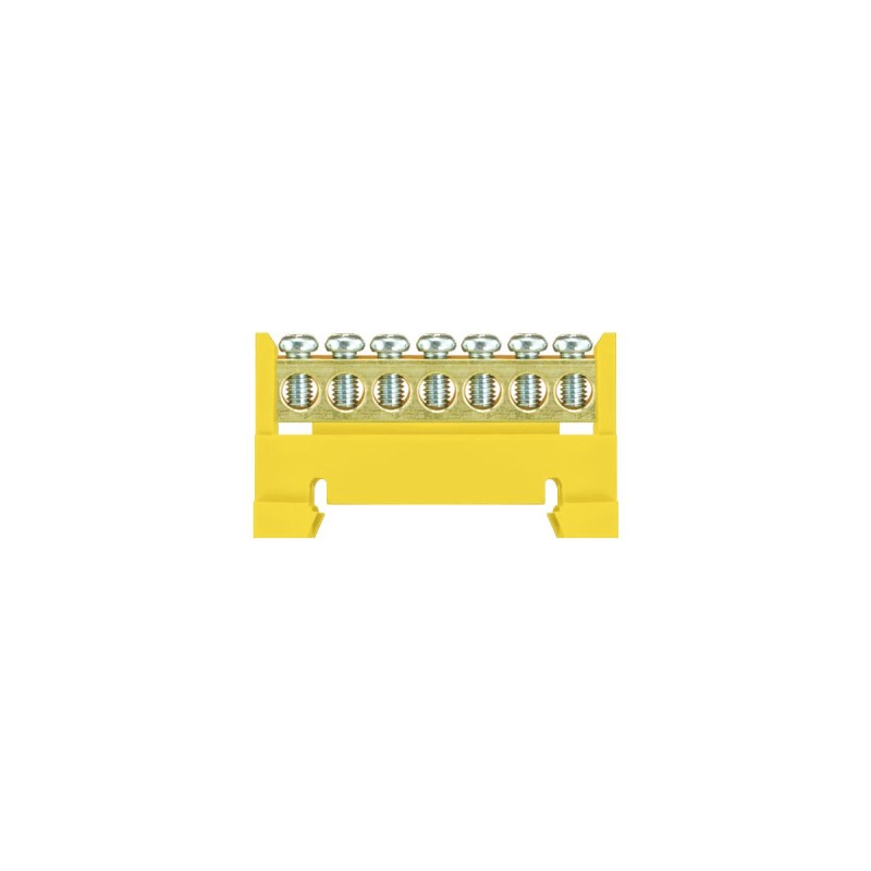 LZ 7/Ż Listwa zaciskowa ochronna, niska podstawa, 7x16mm2, 32A, 400V, żółta, IP20