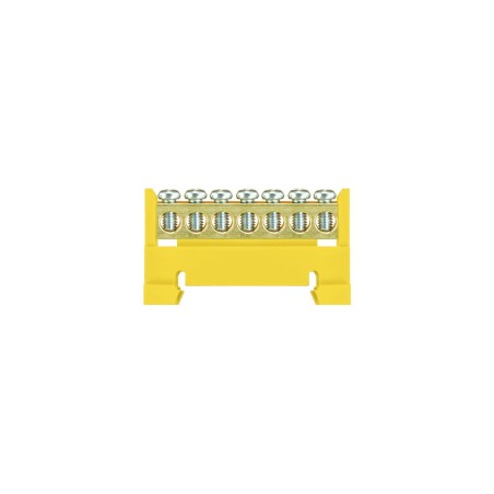 LZ 7/Ż Listwa zaciskowa ochronna, niska podstawa, 7x16mm2, 32A, 400V, żółta, IP20