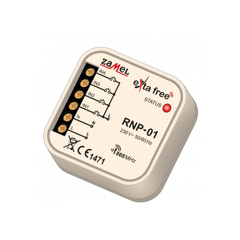 RADIOWY NADAJNIK DOPUSZKOWY 4-KANAŁOWY TYP: RNP-01