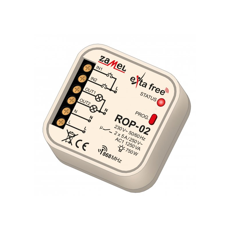 RADIOWY ODBIORNIK DOPUSZKOWY 2-KANAŁOWY TYP: ROP-02