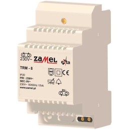 TRANSFORMATOR 230/8V AC 15VA TYP: TRM-8