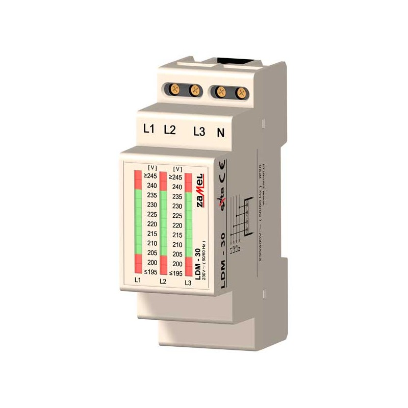 WSKAŹNIK NAPIĘCIA 3-FAZOWY 230/400V AC TYP: LDM-30
