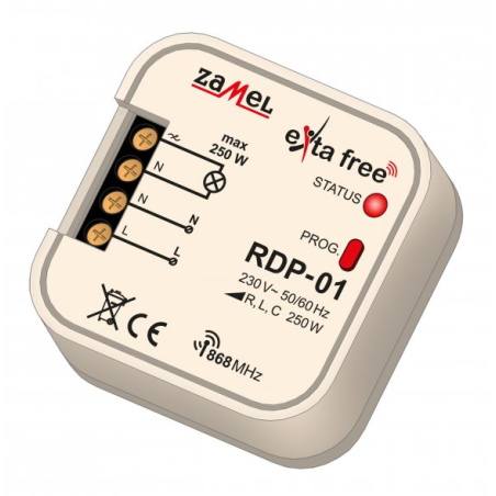 RADIOWY ŚCIEMNIACZ DOPUSZKOWY 1-KANAŁOWY TYP: RDP-01