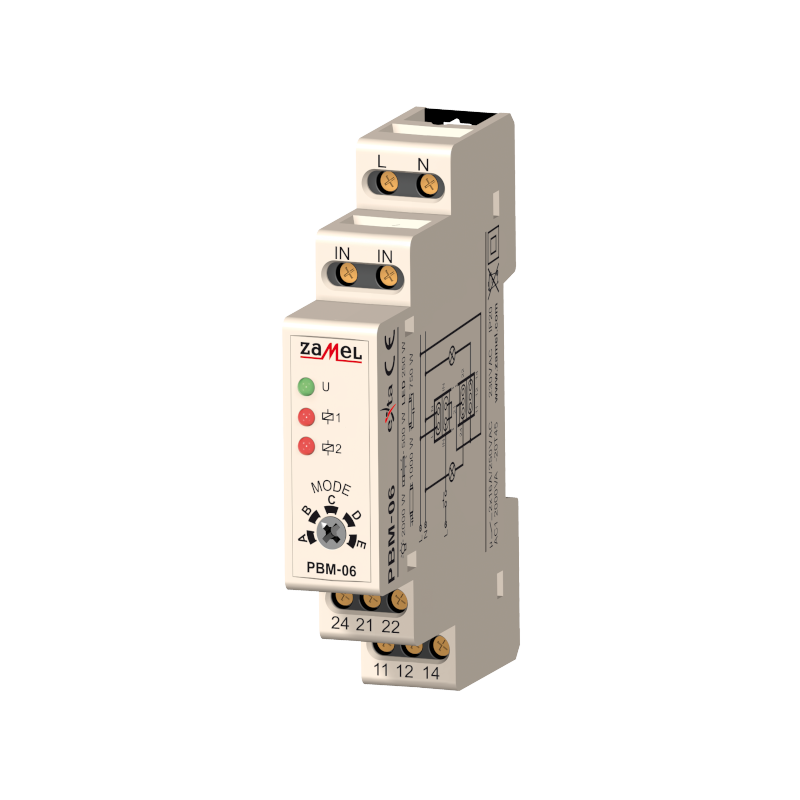 PRZEKAŹNIK BISTABILNY SEKWENCYJNY 230V AC TYP: PBM-06 PRZEKAŹNIK BISTABILNY SEKWENCYJNY 230V AC TYP: PBM-06