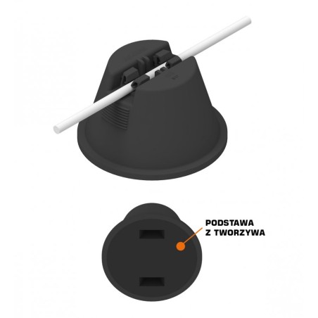 Uchwyt betonowy w tworzywie z podstawką z tworzywa  AN-11K