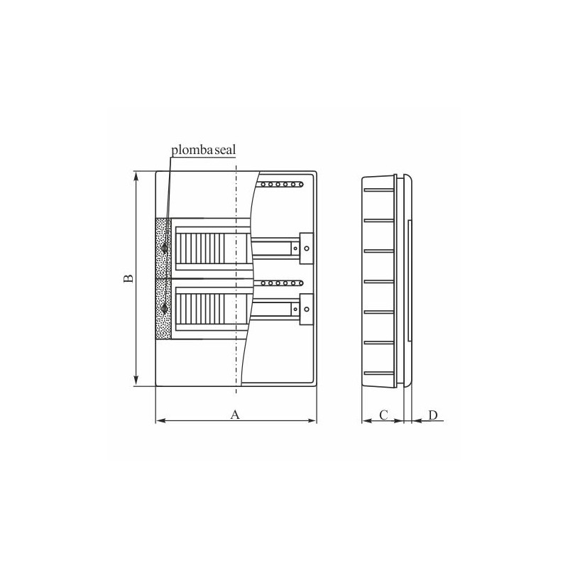 SRp-3x18 (54) (N+PE) Skrzynka rozdzielcza podtynkowa