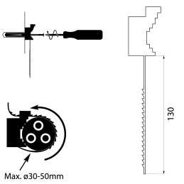 Uchwyt paskowy UP-50 12.3 biały
