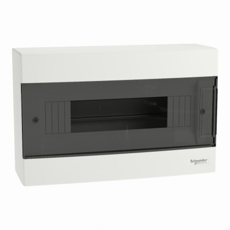 Rozdzielnica modułowa 1x12 natynkowa IP40 Easy9 EZ9EU‑1‑12‑NT‑T drzwi transparentne EZ9EUC112