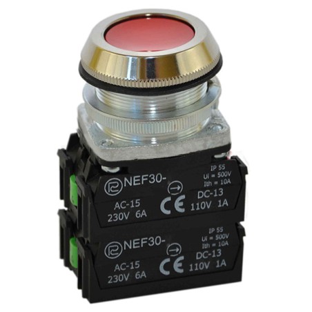 Przycisk NEF30-K2XY czerwony | W0-NEF30-K 2XY C | PROMET