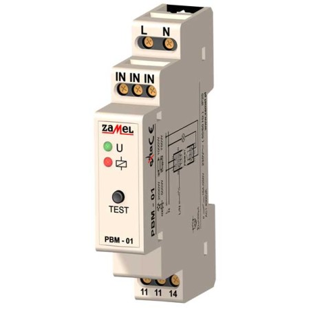 PBM-01 Przekaźnik bistabilny, montaż szyna TH 35 mm, 230 V AC, IP 20