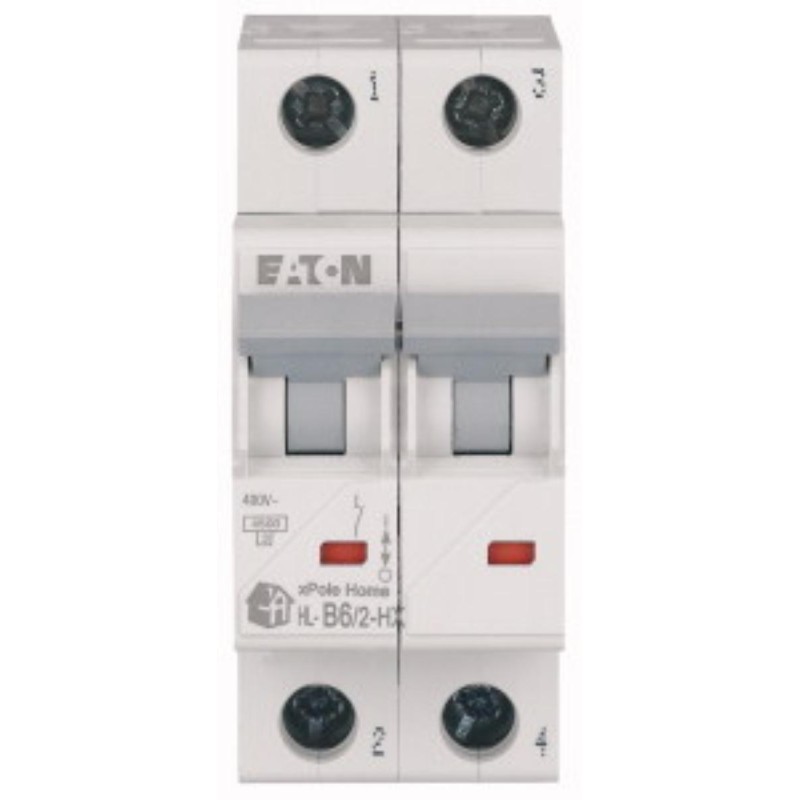 Wyłącznik nadprądowy 2P B 6A 6kA AC xPole Home HN‑B6/2  194858 Wyłącznik nadprądowy 2P B 6A 6kA AC xPole Home HN‑B6/2  194858