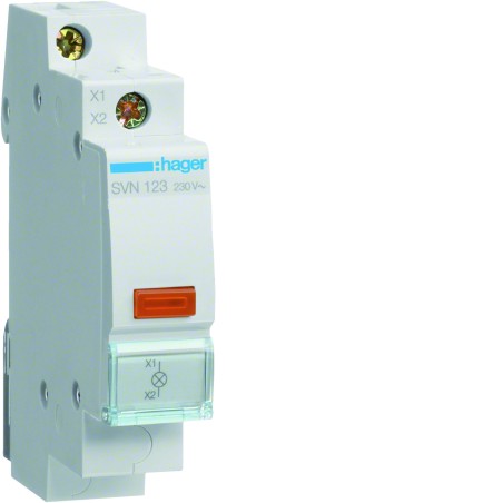 SVN123 Lampka sygnalizacyjna, pomarańczowa 230V AC