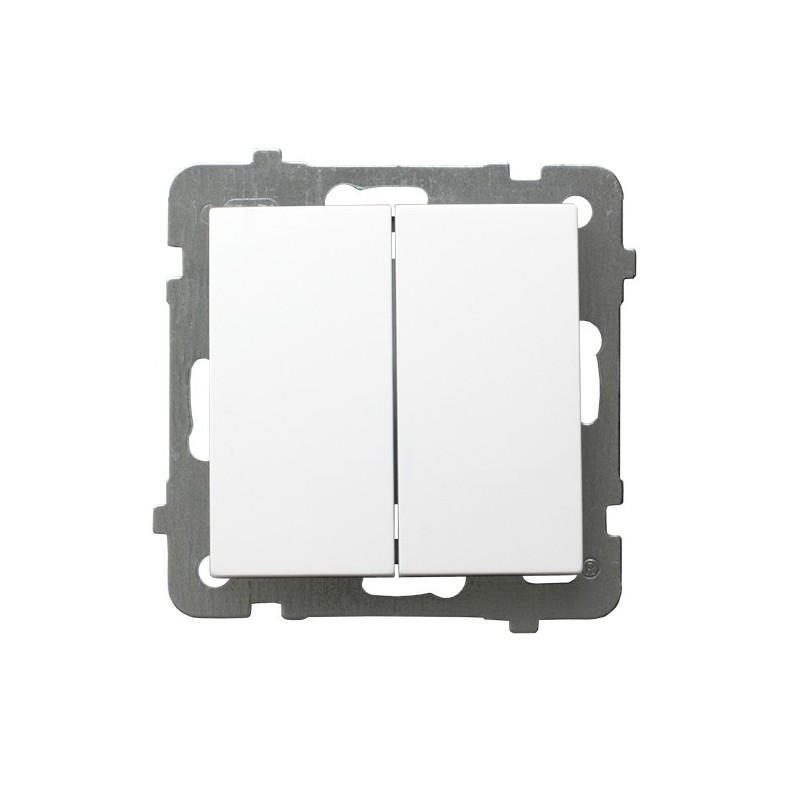 ŁP-2G/m/00 Łącznik dwugrupowy, świecznikowy bez ramk biały