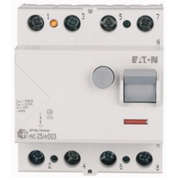 Wyłącznik różnicowoprądowy 4P 25A 30mA Typ AC HNC-25/4/003
