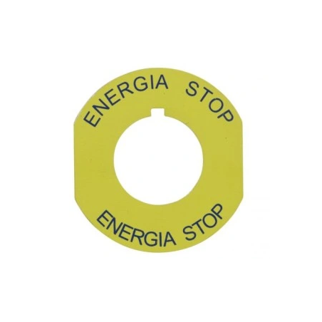 Tabliczka okrągła z napisem  ENERGIA STOP