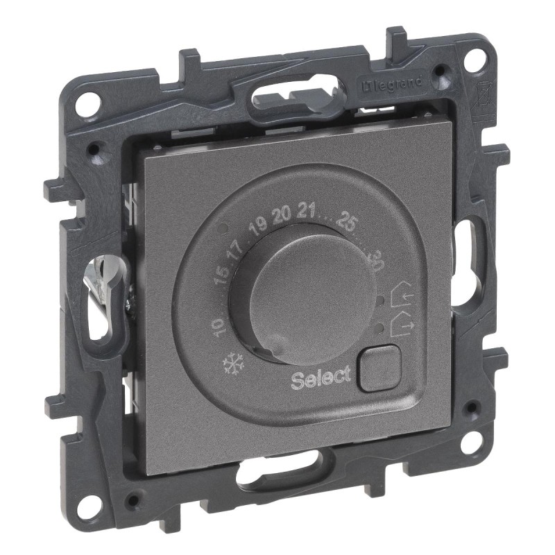 Niloe Step - termostat pokojowy- kolor stalowy 863441 Niloe Step - termostat pokojowy- kolor stalowy 863441