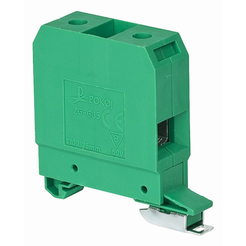 ZG-G35/TS35 ZŁĄCZKA 1-TOROWA KOLOR ZIELONY