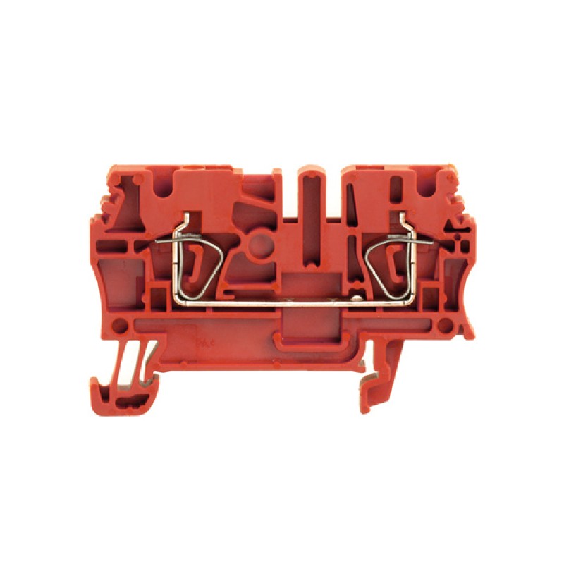 ZDU 2.5 RT Złączka szynowa przelotowa kolor czerwony