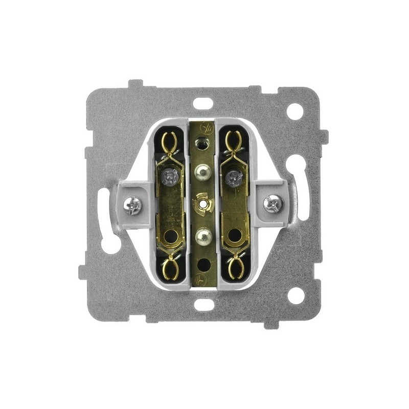 M1GP-2URZ/G ARIA (elementy) MECHANIZM GNIAZDA PODWÓJNEGO DO RAMKI Z UZIEMIENIEM KOLOR BIAŁY IP20