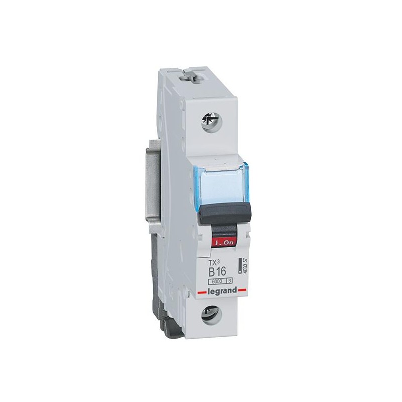 Wyłącznik nadprądowy Legrand S 301 1P B 16A 6000A TX3 403357