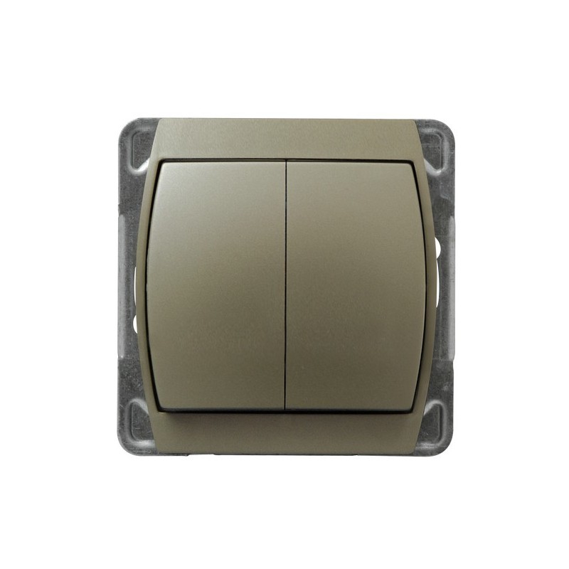 ŁP-2J/m/16/16 IMPRESJA ŁĄCZNIK DWUGRUPOWY ŚWIECZNIKOWY BEZ RAMKI SATYNA