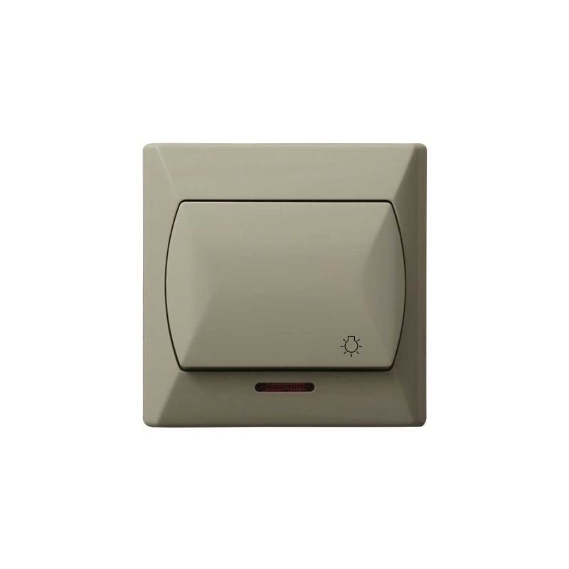 ŁP-6AS/01 AKCENT ŁĄCZNIK ZWIERNY DZWONEK Z PODŚWIETLENIEM KOLOR BEŻOWY