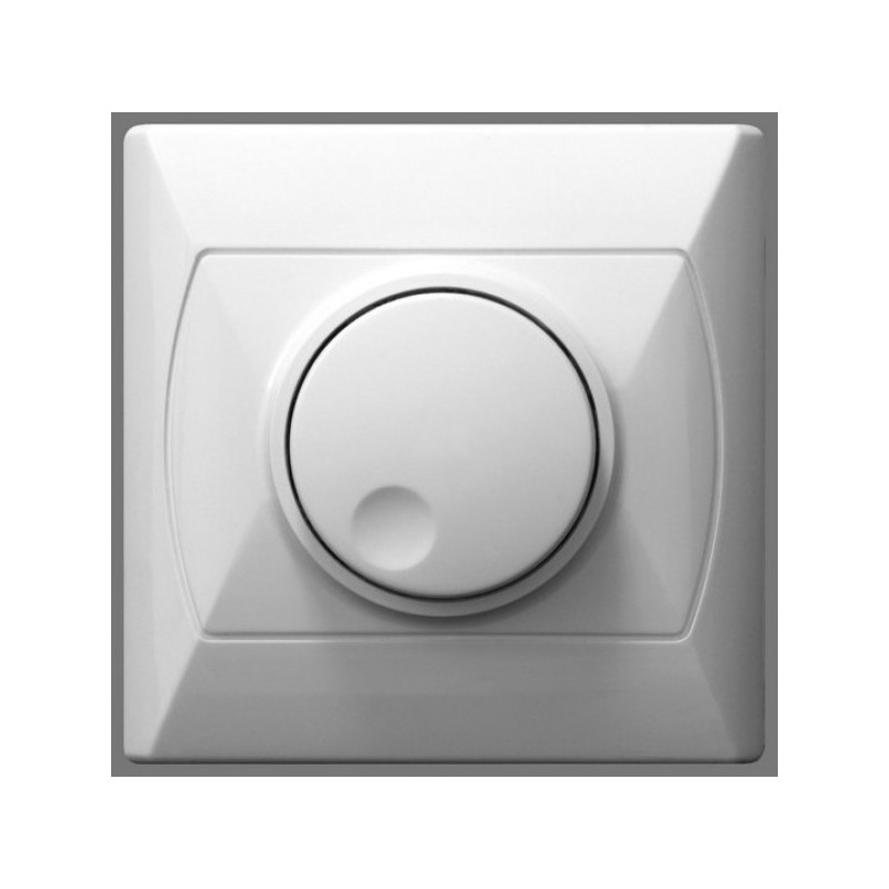 ŁP-8AA/00 AKCENT ŚCIEMNIACZ PRZYCISKOWO-OBROTOWY DO OBCIĄŻENIA ŻAROWEGO KOLOR BIAŁY