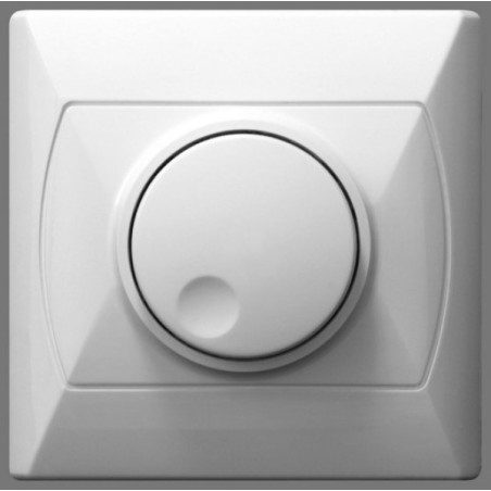 ŁP-8AA/00 AKCENT ŚCIEMNIACZ PRZYCISKOWO-OBROTOWY DO OBCIĄŻENIA ŻAROWEGO KOLOR BIAŁY