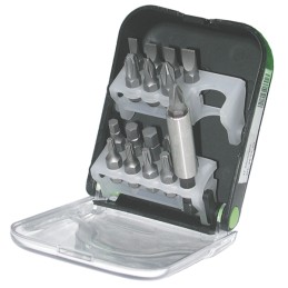 ZESTAW BITÓW PŁASKO-KRZYŻOWYCH 17 ELEM.Z UCHWYTEM 102210