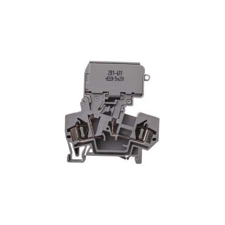 ZŁĄCZKA BEZPIECZNIKOWA 4 MM2 10A SZARA 281-611