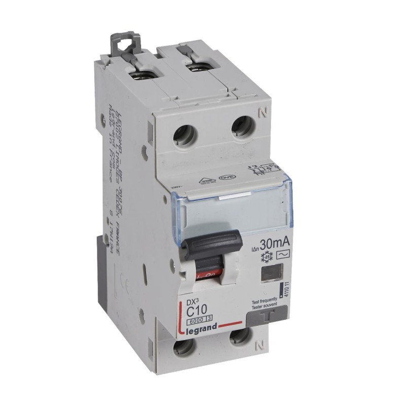 WYŁĄCZNIK RÓŻNICOWONADPRĄDOWY P 312 2P C 10A 30MA TYP AC SERII DX3, Legrand WYŁĄCZNIK RÓŻNICOWONADPRĄDOWY P 312 2P C 10A 30MA TYP AC SERII DX3, Legrand
