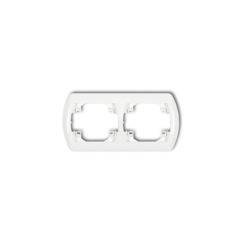 TREND Ramka pozioma podwójna BIAŁA RH-2