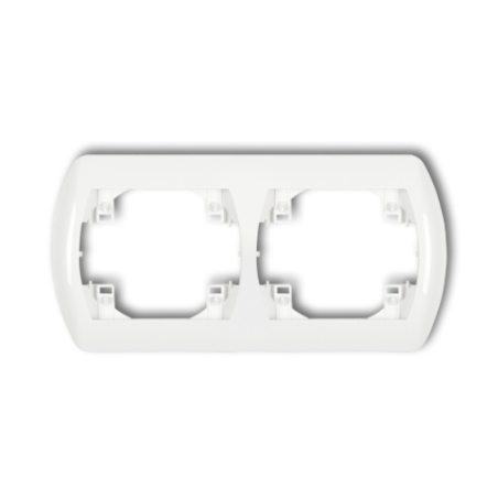 TREND Ramka pozioma podwójna BIAŁA RH-2