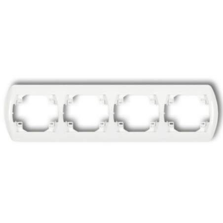 TREND Ramka pozioma poczwórna BIALA RH-4