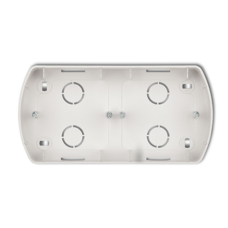 TREND Puszka montażowa pozioma podwójna BIAŁA PTH-2