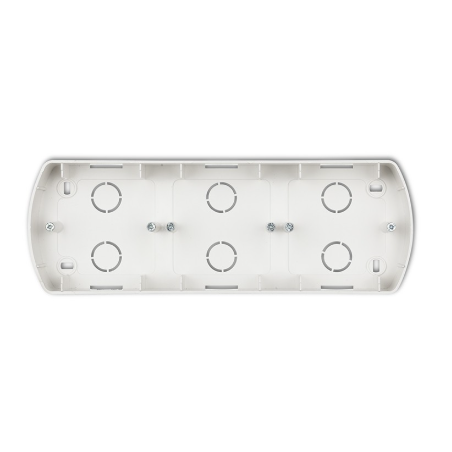 TREND Puszka montażowa pozioma potrójna BIAŁA PTH-3