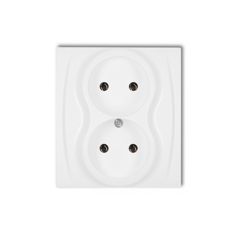 LOGO Gniazdo 2X2P BIAŁY LGP-2