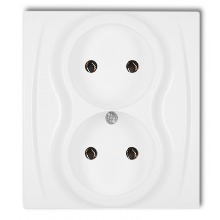 LOGO Gniazdo 2X2P BIAŁY LGP-2