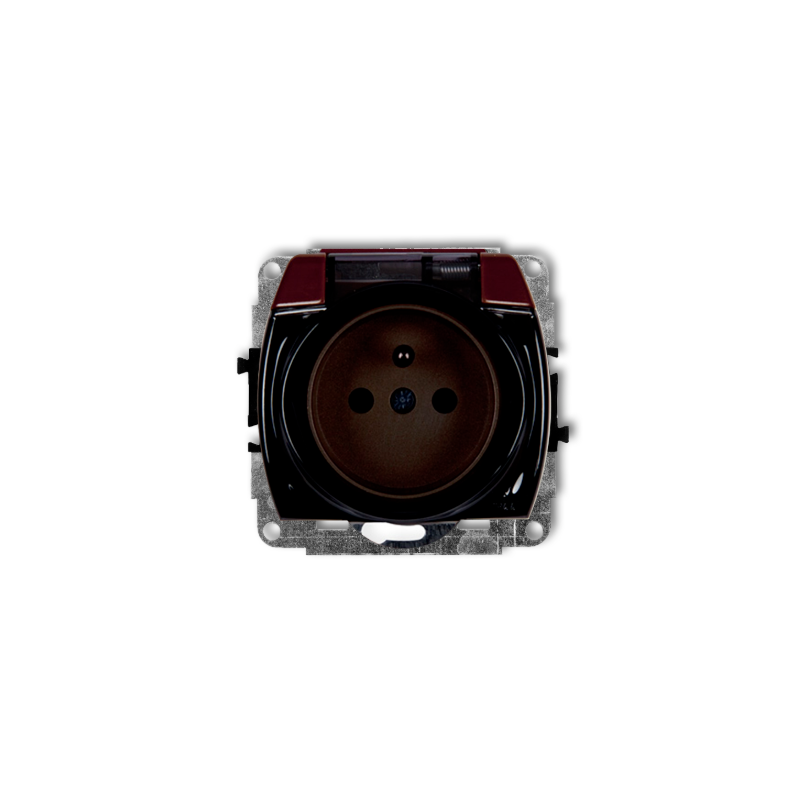 TREND Mechanizm gniazda bryzgoszczelnego 2P+Z (KLAPKA BRĄZOWA) 4GPB-1z