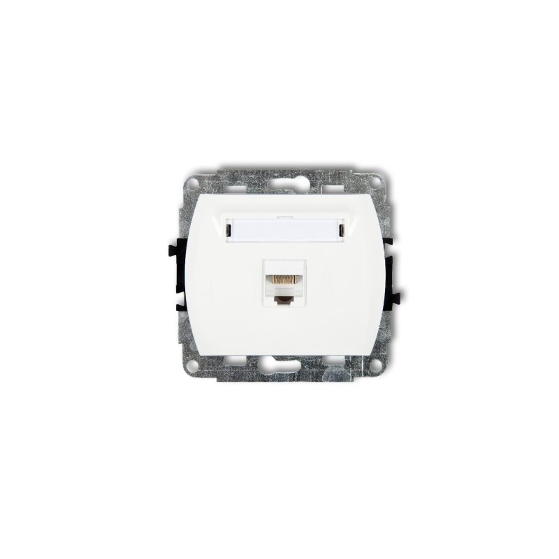 TREND Mechanizm gniazda komputerowego pojedynczego 1xRJ45, kat. 5e, 8-stykowy BIAŁY GK-1