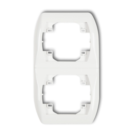 TREND Ramka pionowa podwójna BIAŁA RV-2