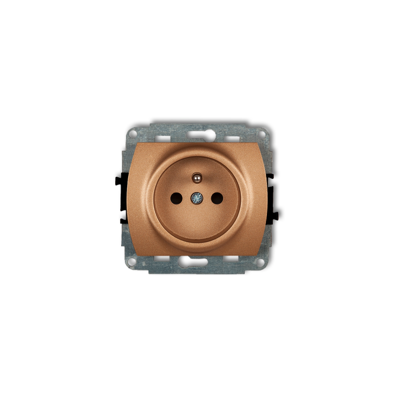 TREND Mechanizm gniazda pojedynczego 2P+Z ZŁOTO 8GP-1z