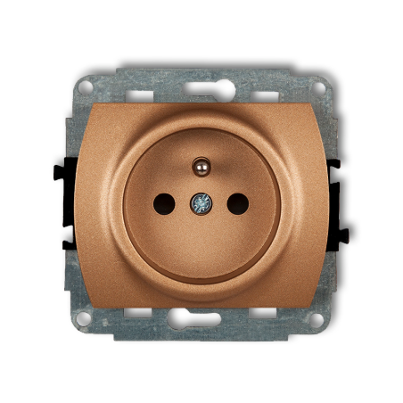 TREND Mechanizm gniazda pojedynczego 2P+Z ZŁOTO 8GP-1z