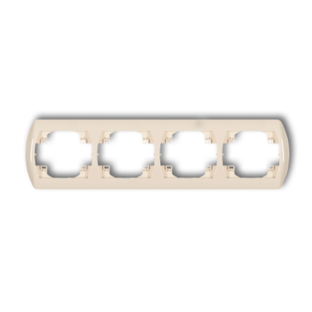 TREND Ramka poczwórna pozioma BEŻOWA 1RH-4