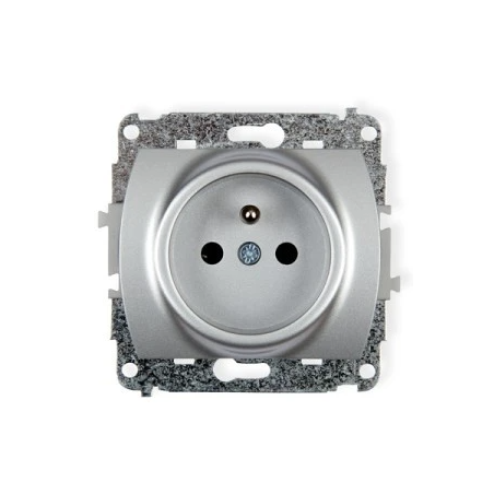 TREND Mechanizm gniazda pojedynczego 2P+Z SREBRNY 5GP-1z