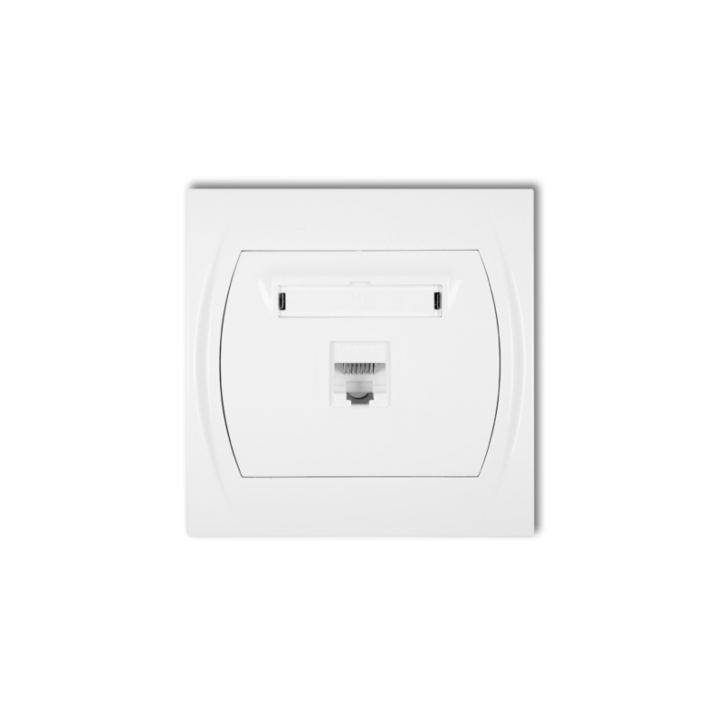LOGO Gniazdo komputerowe pojedyncze 1XRJ45 kat. 5e 8-stykowe BIAŁE LGK-1